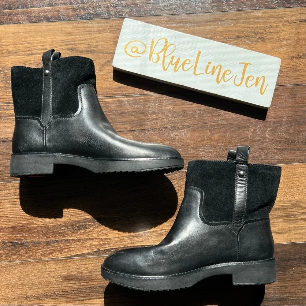 Fitflop Signey Leather Booties NWOT - Picture 1 of 8